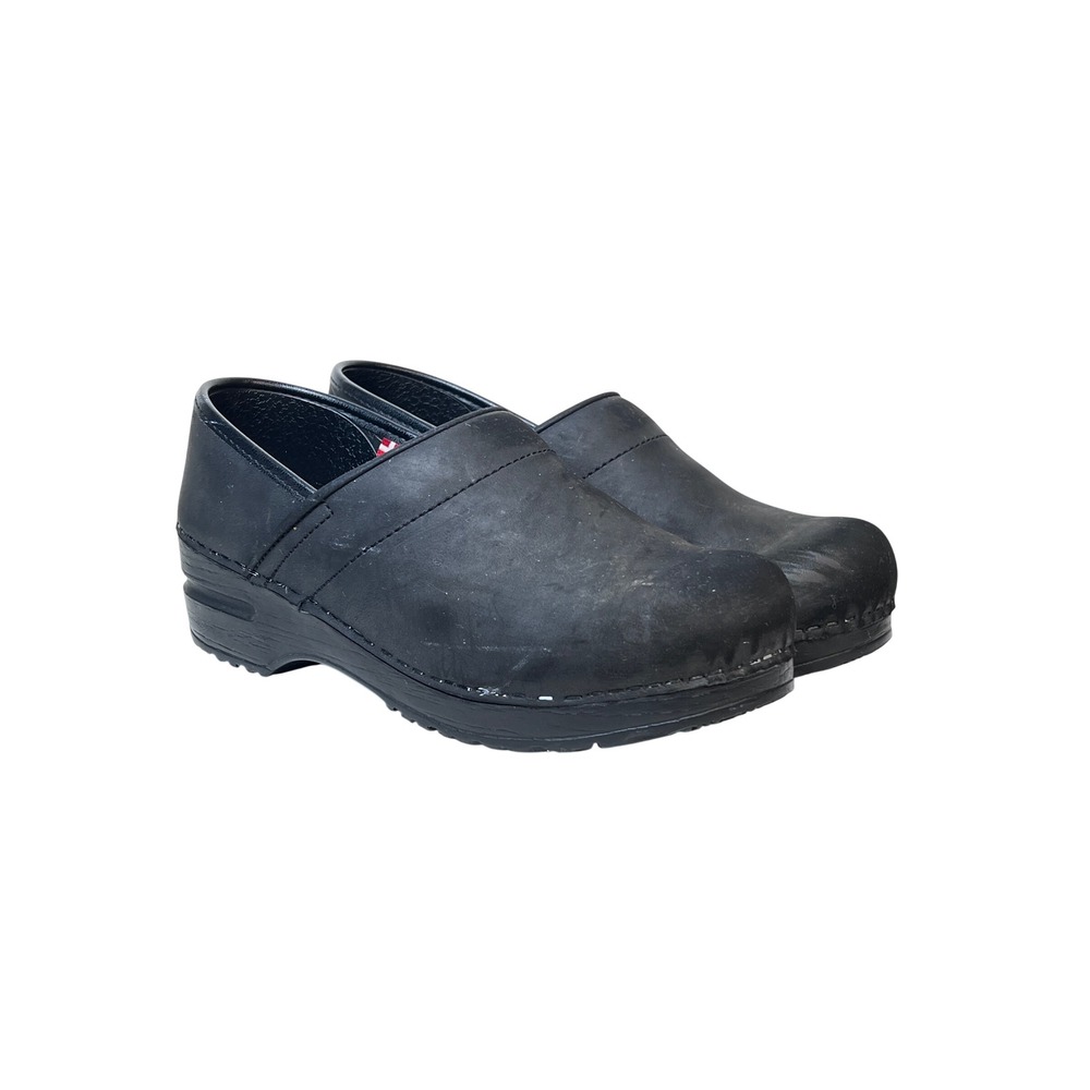 Sanita Vegan Clogs‎ Black Women's 38 Slip Resistant Polish Made Work Shoes